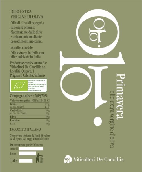 Olio EVO BIO Primavera 3lt